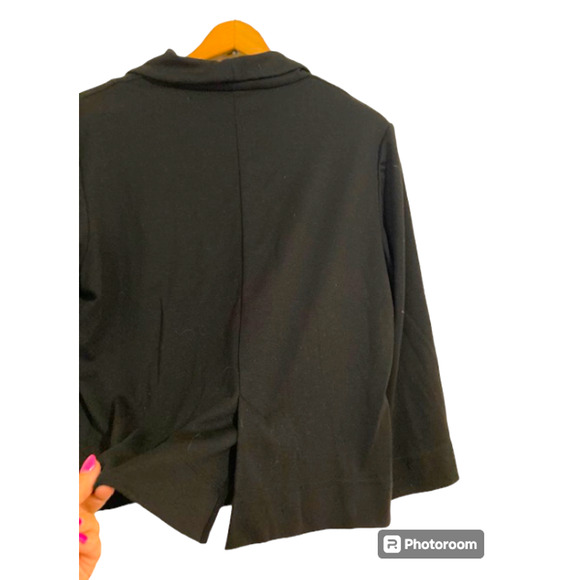 Black Flare Blazer - Chico's Loose Collar Blazer - Size 2 - Picture 6 of 6
